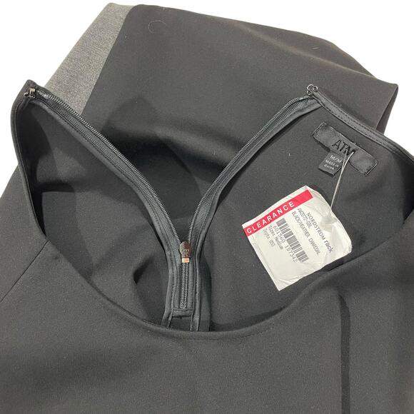 NWT ATM Anthony Thomas Melillo Woven Sleeveless Shift Dress - Black/Gray - M - Picture 11 of 13